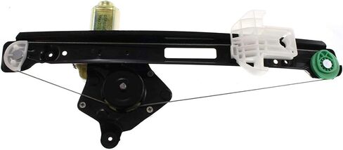 JC Whitney Window Regulator Compatible with Ford Focus 2000-2007, 4-Door, Sedan/Wagon/Hatchback, Rear, Passenger Side, with Motor, 2-Pin Plug JRBF491701 in Kuwait