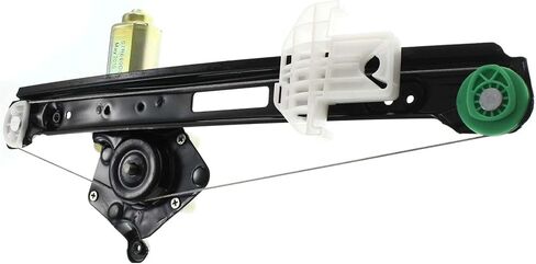 JC Whitney Window Regulator Compatible with Ford Focus 2000-2007, 4-Door, Sedan/Wagon/Hatchback, Rear, Passenger Side, with Motor, 2-Pin Plug JRBF491701 in Kuwait
