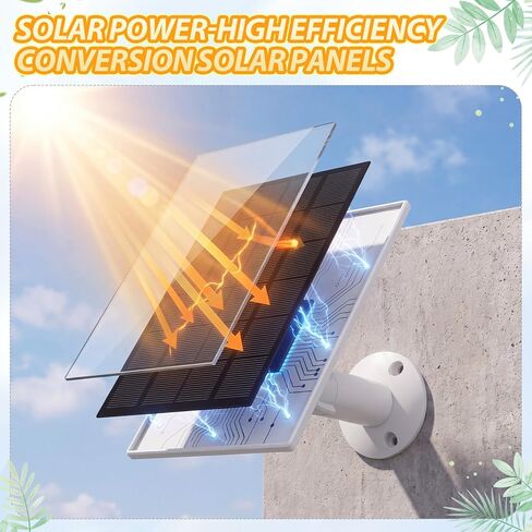 4 Pack Solar Panel Compatible with Google Nest Camera Indoor & Outdoor(Battery Version) Solar Power Charger 360° Adjustable Mount Flexible with IP65 Waterproof 13.1Ft Charging Cable in Kuwait