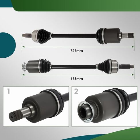 2 PCS Front CV Axle Shaft Assembly Compatible with Pilot V6 2009 2010 2011 3.5L MDX V6 2007 2008 2009 3.7L Left Right Driver Passenger Side FWD 44305STXA02 44306STXA02 in Kuwait