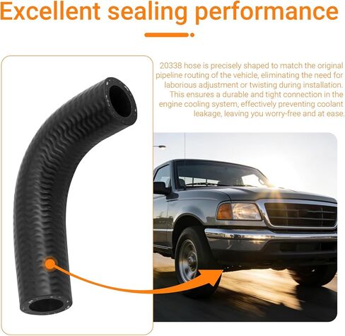 20338 Premium Molded Coolant Hose,Molded Lower Radiator Hose,for 2001 Ranger 2.3L and 2002 F-150 4.6L V8 90 Degree Elbow,Fit Upper, Lower, Bypass, Heater And Other Coolant in Saudi Arabia
