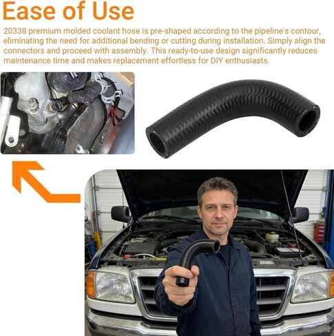 20338 Premium Molded Coolant Hose,Molded Lower Radiator Hose,for 2001 Ranger 2.3L and 2002 F-150 4.6L V8 90 Degree Elbow,Fit Upper, Lower, Bypass, Heater And Other Coolant in Saudi Arabia