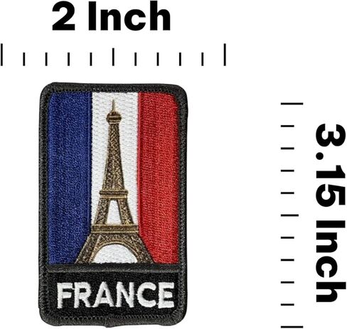 Embroidered Eiffel Tower French Flag Iron On Patch – France Paris Travel Patch for Jackets, Backpacks, Hats, and DIY Projects in Kuwait