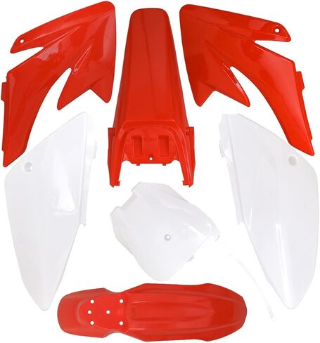 7pcs Motorcycle Plastics Fairing Fender Kit Body Panels for Dirt Pit Bike CRF70 CRF70F XR70 2006-2012 SSR Taotao Thumpstar Pitpro Atomik CRF 70 Fairing Style Offroad Mobility (Red) in Kuwait