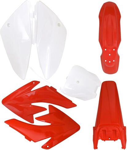 7pcs Motorcycle Plastics Fairing Fender Kit Body Panels for Dirt Pit Bike CRF70 CRF70F XR70 2006-2012 SSR Taotao Thumpstar Pitpro Atomik CRF 70 Fairing Style Offroad Mobility (Red) in Kuwait