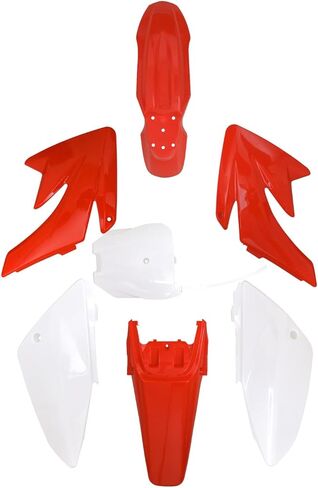 7pcs Motorcycle Plastics Fairing Fender Kit Body Panels for Dirt Pit Bike CRF70 CRF70F XR70 2006-2012 SSR Taotao Thumpstar Pitpro Atomik CRF 70 Fairing Style Offroad Mobility (Red) in Kuwait