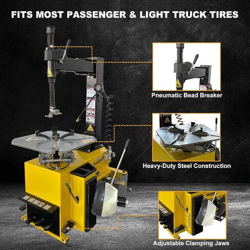 Tire Changer and Automatic Wheel Balancer Combo with 12"-24" Rim Range, 110V Professional Equipment for Auto Shops and Garages in Saudi Arabia