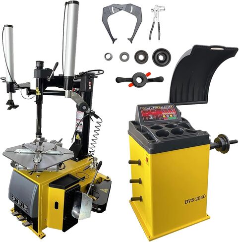 Economic Tire Changer and Wheel Balancer Combo with Bead Blaster, 110V for 10-24" Rims, Cost-Effective Tire Service Set for Garages in Saudi Arabia