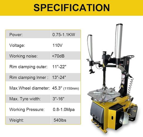 Economic Tire Changer and Wheel Balancer Combo with Bead Blaster, 110V for 10-24" Rims, Cost-Effective Tire Service Set for Garages in Saudi Arabia