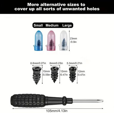 84 Pcs Tire Repair Rubber Nail Kit with Screwdriver, 3 Sizes Bulk Pack for Car/Truck/Motorcycle Tire Puncture (28 Large, 28 Medium, 28 Small) in Saudi Arabia