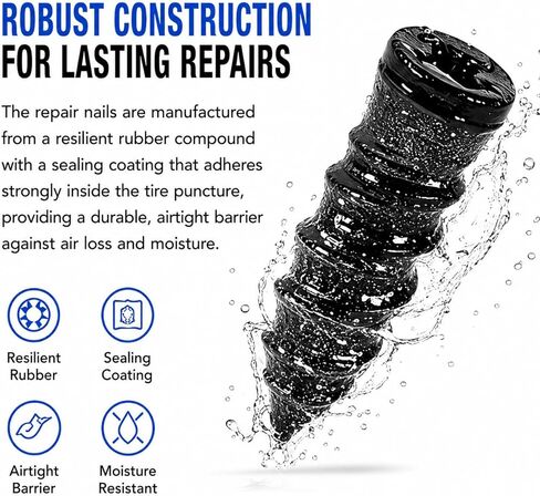 84 Pcs Tire Repair Rubber Nail Kit with Screwdriver, 3 Sizes Bulk Pack for Car/Truck/Motorcycle Tire Puncture (28 Large, 28 Medium, 28 Small) in Saudi Arabia