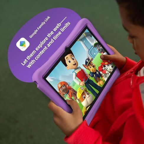 plimpton 2024 Upgraded Kids Tablet, 10 Inch Android 13 Tablet for Kids with Case EVA Shockproof, Octa-Core, 4GB+64GB, WiFi, Toddler Tablets Kids Space, Parental Control, YouTube(Purple) in Saudi Arabia