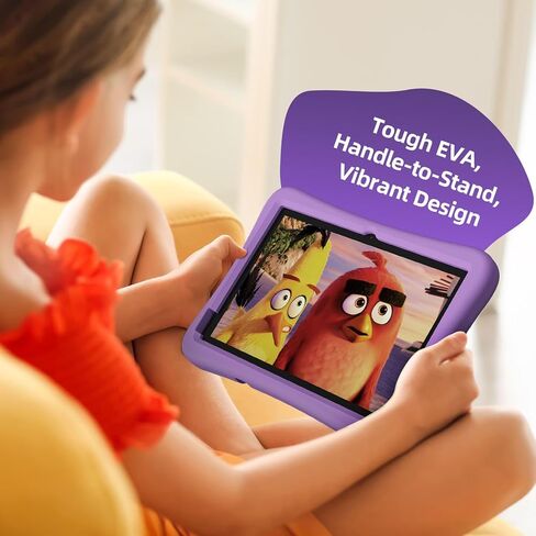 plimpton 2024 Upgraded Kids Tablet, 10 Inch Android 13 Tablet for Kids with Case EVA Shockproof, Octa-Core, 4GB+64GB, WiFi, Toddler Tablets Kids Space, Parental Control, YouTube(Purple) in Saudi Arabia