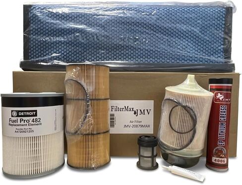 Kit filters DETR0IT A4731800909 - A4700903151 - A0000903651 Engie DD13 DD15-DD16 Air filter AF27879 + 1Grease red in Saudi Arabia