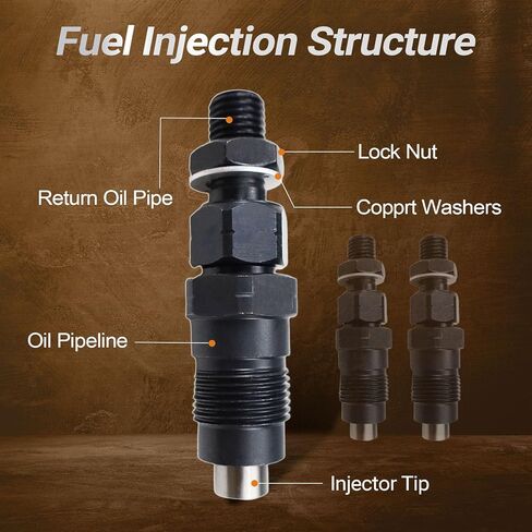 3PCS 119515-53001 Diesel Fuel Injectors set for Yanmar 3TNV70 3TNV88 3YM30 Engine 11951553001 YM119515-53001,YM11951553001 for Komatsu 2D70E 3D70E Engine for J-o-h-n D-e-e-r-e Tractor Engine in Saudi Arabia