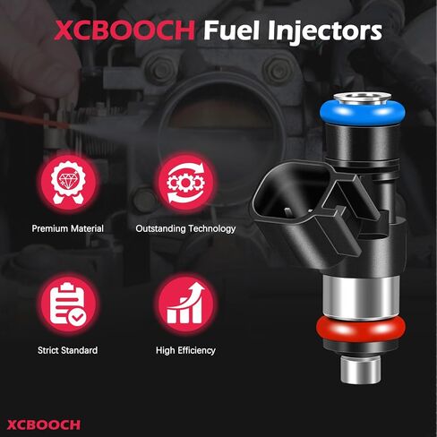 Fuel Injectors Set of 6 Compatible with Ford for Edge Flex Fusion Taurus X, for Lincoln for MKS MKT MKX MKZ, for Mazda for 6 CX-9, for Mercury for Sable, Replace 0280158091 FJ1000 in Saudi Arabia