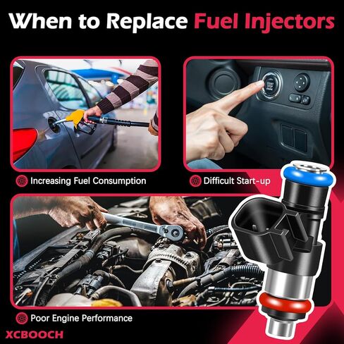 Fuel Injectors Set of 6 Compatible with Ford for Edge Flex Fusion Taurus X, for Lincoln for MKS MKT MKX MKZ, for Mazda for 6 CX-9, for Mercury for Sable, Replace 0280158091 FJ1000 in Saudi Arabia