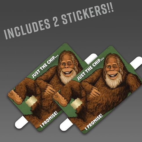 Funny Bigfoot Just The Chip Credit Card Skin Sticker Cover Decal Wrap 2-Pack – Sasquatch Humor Wallet Design in Saudi Arabia