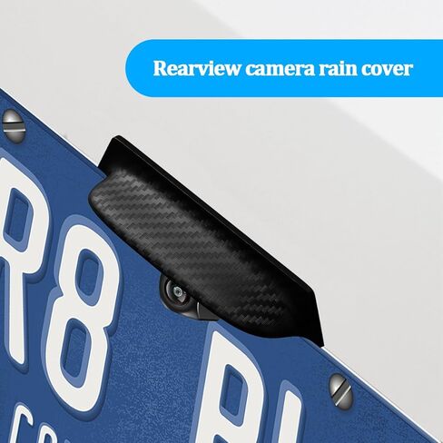 Osilly 2PCS Car Backup Camera Rain Shield, Carbon Fiber Vehicle Reverse Camera Anti-Rain Cover, Auto Rear Backup Lens Waterproof Shield Protector, Universal for Most Vehicles (Black) in Kuwait