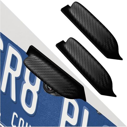 Osilly 2PCS Car Backup Camera Rain Shield, Carbon Fiber Vehicle Reverse Camera Anti-Rain Cover, Auto Rear Backup Lens Waterproof Shield Protector, Universal for Most Vehicles (Black) in Kuwait