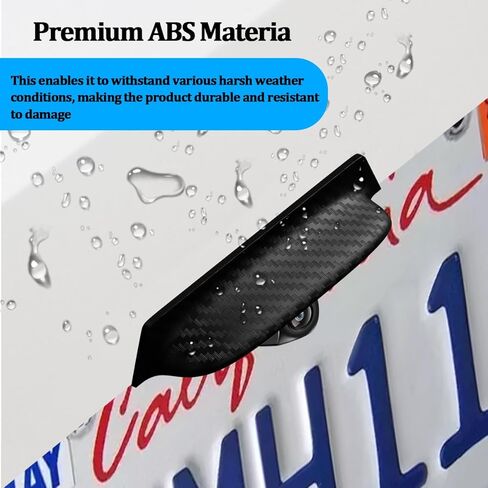 Osilly 2PCS Car Backup Camera Rain Shield, Carbon Fiber Vehicle Reverse Camera Anti-Rain Cover, Auto Rear Backup Lens Waterproof Shield Protector, Universal for Most Vehicles (Black) in Kuwait