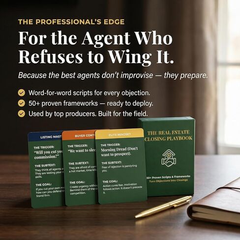 Real Estate Scripts & Objection Handling Cards — 55 Card Deck for Realtors & Agents | Prospecting, Closing & Negotiation Tactics | Realtor Gift & New Real Estate Agent Gift Idea in Saudi Arabia