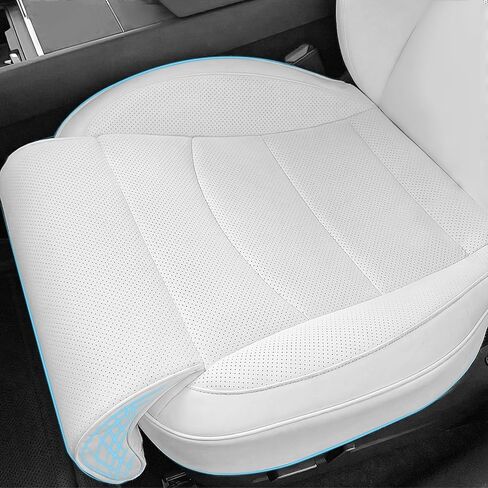 1 Pack Car Seat Extender Leg Support Cushion for Tesla Model 3 2017-2023 Model Y 2020-2025 Accessories, Nappa Leather&Memory Foam, Full Wrap Front Seat Cover for Long Driving Leg Rest (Black) in Saudi Arabia