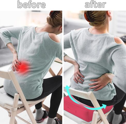 Height-Adjustable Seat Cushion-15.7x15.7x4.7inches Improved Model with Adjustable Height Breathable Nylon mesh Fabric Ergonomic Design Suitable for use in Cars, Offices, and Outdoors in Saudi Arabia