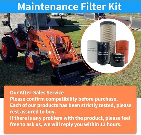 Maintenance Filter Kit Compatible with Kioti CK3510 HST CK4010 HST Compact Tractor, Oil & Fuel & Air & Hydraulic Oil & HST Filter, Replace #E6201-32443 F6800-16411 E7230-11081 HHTA0-37710 T5855-46531 in Saudi Arabia