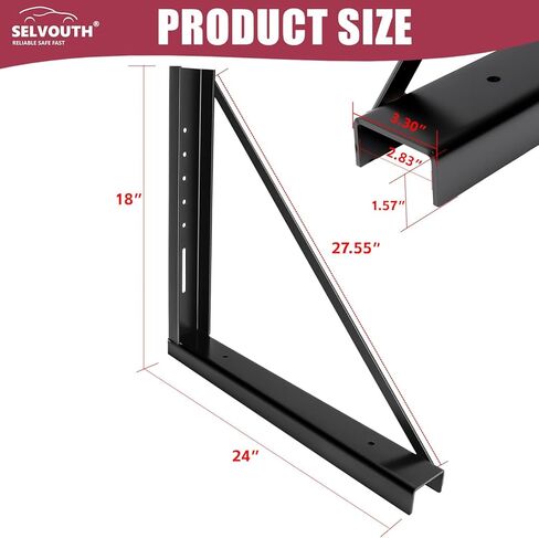 18 x 24 Inch Truck Tool Box Mounting Kit, Heavy Duty Steel Brackets for Truck and Trailer Underbody Tool Boxes, Set of 2 in Saudi Arabia