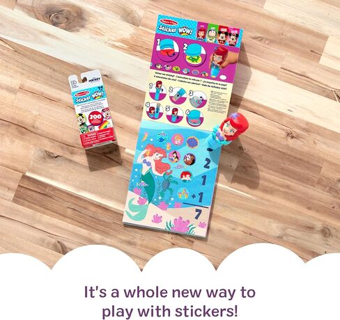 Melissa & Doug Sticker Wow!™ Disney Princess Ariel Bundle: 24-Page Activity Book, Refillable Sticker Stamper, Mini Pad, 500 Stickers, Arts and Crafts for Kids Ages 3+ in Saudi Arabia