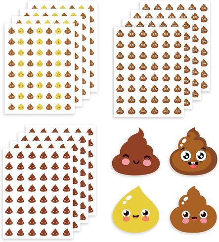 12 Sheets Potty Training Stickers, Reusable Toilet Reveal Sticker Cute Self Adhesive Toilet Early Educational Reward Supply for Children in Kuwait