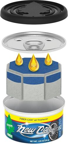 Little Trees Fiber CAN, New Car Scent (Pack of 2) in Saudi Arabia