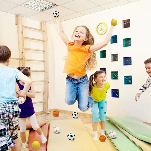 Mini Sports Balls 2.0 inch for Kids Small Foam Balls for Toddlers Baby with Soccer Ball,Basketballs,Tennis ,Baseballs Foam Stress Balls Party Favor Outdoor Play Toy Gift. (12 Mix Balls) in Saudi Arabia
