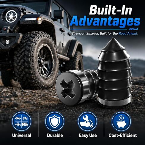 91 PCS Tire Screw Plug Repair Kit, 3 Sizes Rubber Tire Repair Screws with Screwdriver, Tire Sidewall & Puncture Fix, Quick Self-Service Flat Tire Repair for Car, Truck, Motorcycle, SUV in Saudi Arabia