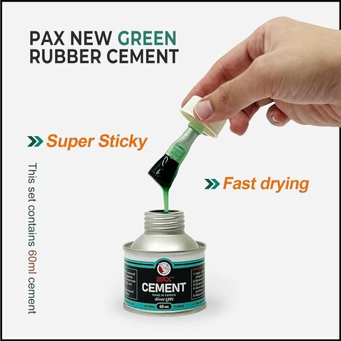 PAX 72 Pcs 25mm Round Inner Tube Patch Kit, with 60ml Green Rubber Cement, Tube Patch Kit for Bike, Motorcycle & Inflatable Tires in Kuwait