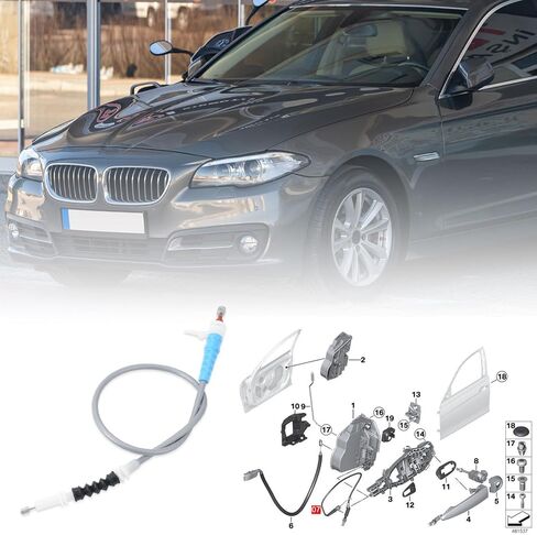 51217259828 Front Door Hood Release Cable Compatible for BMW 2012-2018 F30 F31 F80 Replace#301020120111 19104F30F BF0633010050 in Saudi Arabia