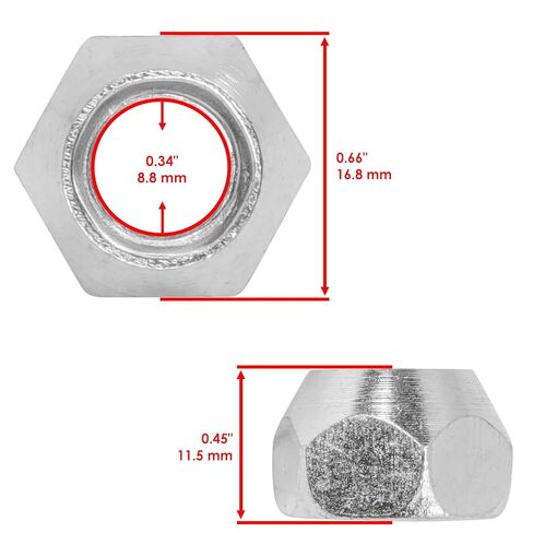 Caltric Wheel Lug Nut Compatible with Arctic Cat 250 300 366 400 425 450 500 550 650 700 / Alterra 400 450 500 600 700 x16 in Kuwait