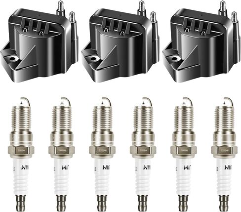 3Pack D555 Ignition Coil Packs and 6Pack Iridium Spark Plugs Kit Compatible with Buick for Century for Allure for LeSabre for Regal for Impala for Malibu C503 10467067 10472401 in Kuwait