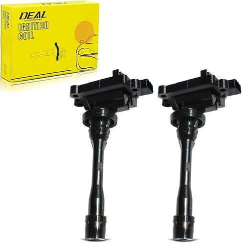DEAL Ignition Coil Pack, Compatible with Chrysler Sebring Dodge Stratus Mitsubishi Eclipse Galant Lancer Mirage Outlander, 1.8L 2.0L 2.4L L4, Replaces UF295 C1257 UF141, Set of 2 in Kuwait