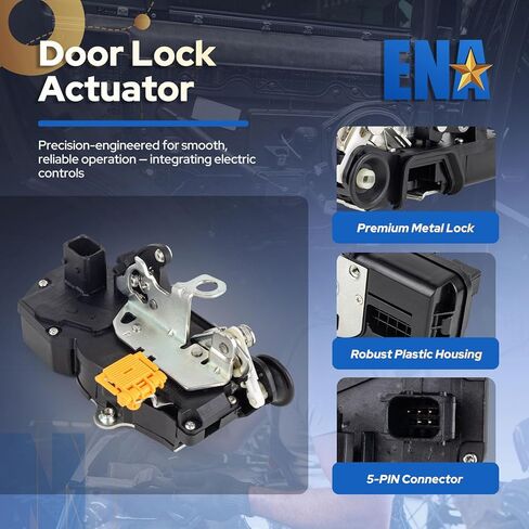 ENA Power Door Lock مزلاج المحرك الخلفي الأيمن للركاب متوافق مع Chevy Silverado 1500 2500 3500 HD GMC Yukon XL 1500 2500 Cadillac Escalade ESV 2006-2014 لاستبدال 931109 15785127 in Kuwait