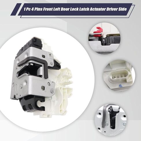 4 Pins Front Left Door Lock Latch Actuator Driver Side 931-096 4589693AA fit for Chrysler 200 Town&Country fit for Ram fit for Dodge Avenger Durango Grand Caravan fit for Jeep Grand Cherokee in Kuwait