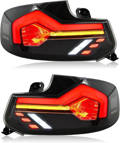 letsdate Tinted Taillights Compatible with 1st Gen Bimmer 2 Series F22 F23 M2 F87 2014-2021 Coupe/Convertible w/Dynamic Animation w/Amber Sequential Turn Signal, No Need Bulbs White Smoked in Saudi Arabia