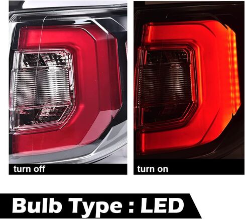 G-PLUS LED Tail Lights Assembly Rear Brake Lamps, Fit For GMC Acadia 2013 2014 2015 2016/Acadia Limited 2017 Driver And Passenger Side Red/Clear Lens in Kuwait