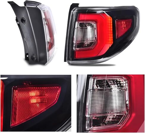 G-PLUS LED Tail Lights Assembly Rear Brake Lamps, Fit For GMC Acadia 2013 2014 2015 2016/Acadia Limited 2017 Driver And Passenger Side Red/Clear Lens in Kuwait