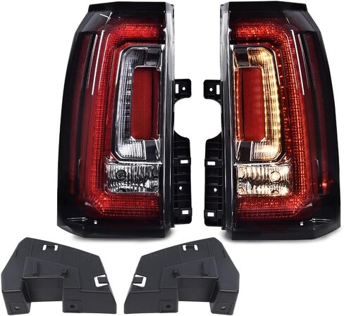G-PLUS LED Tail Lights Assembly Rear Brake Lamps, Fit For GMC Acadia 2013 2014 2015 2016/Acadia Limited 2017 Driver And Passenger Side Red/Clear Lens in Kuwait