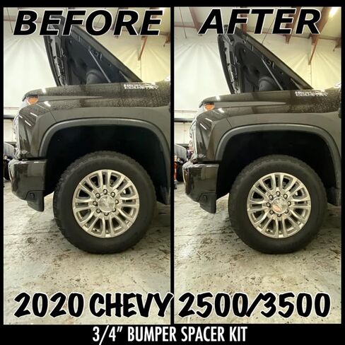 Front Bumper Spacer Kit for Chevrolet GMC 2500/3500, 3/4 Inch, 2015-2019 in Kuwait