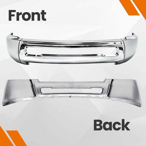 Front Bumper Impact Face Bar Compatibe with 2010-2018 Dodge RAM 2500 3500 W/O fog light hole,W/O Parking Sensor Hole Replace for CH1002391 68045699AB(3-Piece Design Chrome) in Kuwait