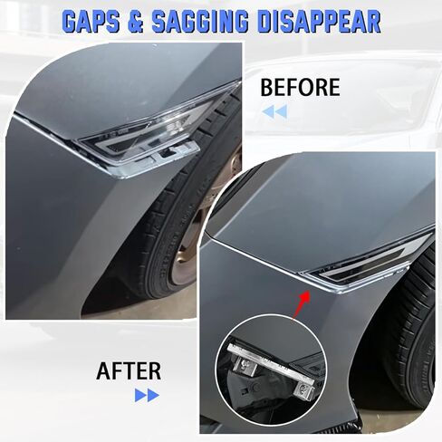 Front Bumper Gap Repair Kit with Reinforcement Tabs & Stainless Steel Lifters for Honda Civic 10th Gen 2015-2022 FK4 FK7 FC (Not Fit FK8 Type R) in Saudi Arabia