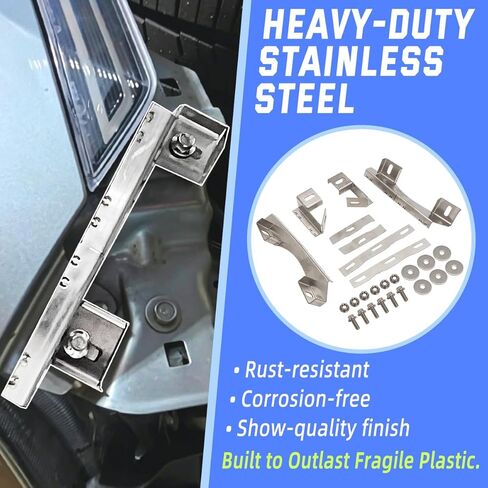 Front Bumper Gap Repair Kit with Reinforcement Tabs & Stainless Steel Lifters for Honda Civic 10th Gen 2015-2022 FK4 FK7 FC (Not Fit FK8 Type R) in Saudi Arabia